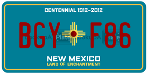 BGYF86 license plate in New Mexico
