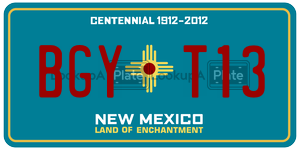 BGYT13 license plate in New Mexico