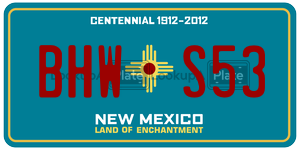BHWS53  license plate in NM