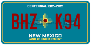 BHZK94 license plate in New Mexico