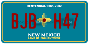 BJBH47  license plate in NM