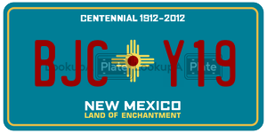 BJCY19  license plate in NM