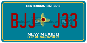 BJJJ33  license plate in NM