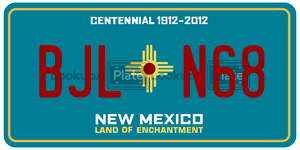 BJLN68  license plate in NM