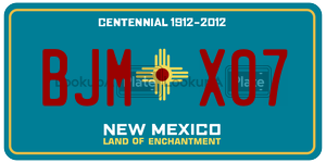 BJMX07  license plate in NM