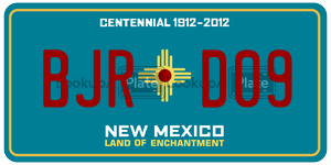 BJRD09  license plate in NM