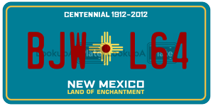 BJWL64  license plate in NM