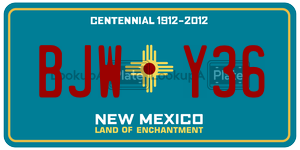 BJWY36  license plate in NM