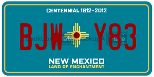 BJWY83  license plate in NM