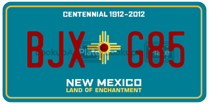 BJXG85  license plate in NM
