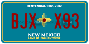 BJXX93  license plate in NM