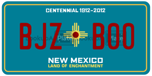 BJZB00  license plate in NM