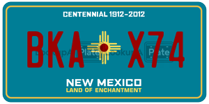 BKAX74  license plate in NM