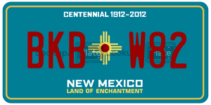 BKBW82  license plate in NM