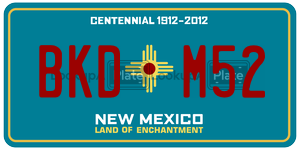 BKDM52  license plate in NM