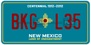 BKGL35  license plate in NM