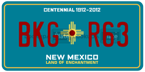 BKGR63  license plate in NM