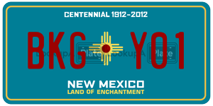 BKGY01 license plate in New Mexico