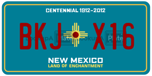 BKJX16  license plate in NM