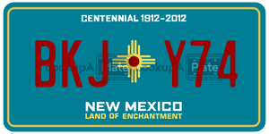 BKJY74  license plate in NM