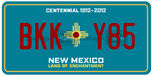 BKKY85  license plate in NM