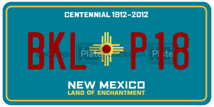 BKLP18  license plate in NM