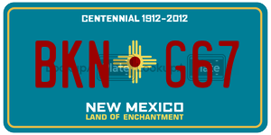 BKNG67  license plate in NM