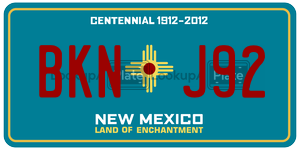 BKNJ92  license plate in NM