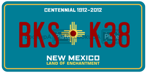 BKSK38  license plate in NM