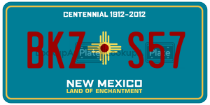 BKZS57  license plate in NM