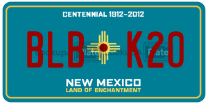 BLBK20 license plate in New Mexico