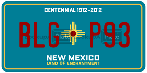 BLGP93  license plate in NM
