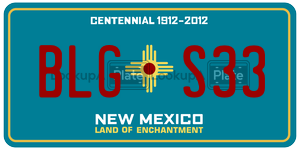 BLGS33 license plate in New Mexico