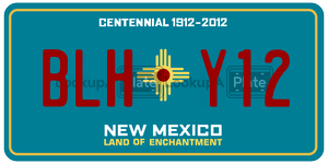 BLHY12  license plate in NM