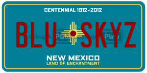 BLUSKYZ  license plate in NM