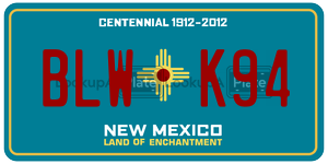 BLWK94  license plate in NM
