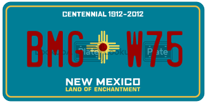 BMGW75 license plate in New Mexico