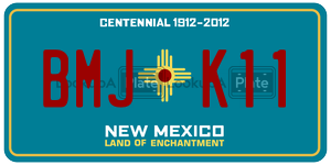 BMJK11  license plate in NM