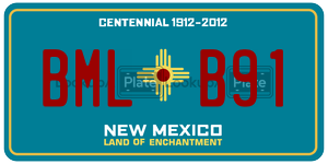 BMLB91 license plate in New Mexico