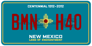 BMNH40 license plate in New Mexico