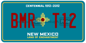 BMRT12  license plate in NM