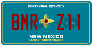 BMRZ11 license plate in New Mexico