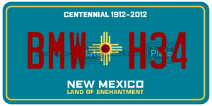 BMWH34 license plate in New Mexico