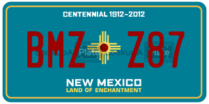 BMZZ87  license plate in NM