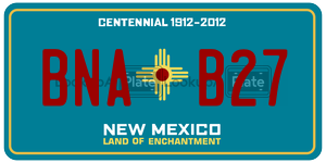 BNAB27 license plate in New Mexico