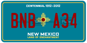 BNBA34  license plate in NM