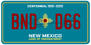 BNDD66  license plate in NM