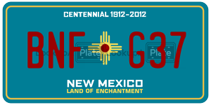 BNFG37  license plate in NM