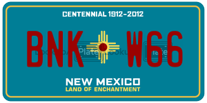BNKW66 license plate in New Mexico