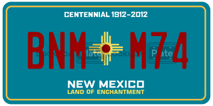 BNMM74  license plate in NM